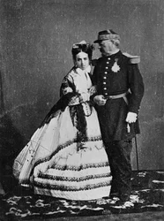 General Achille Bazaine (1811-88) e sua esposa, Josepha Pena, verão de 1865